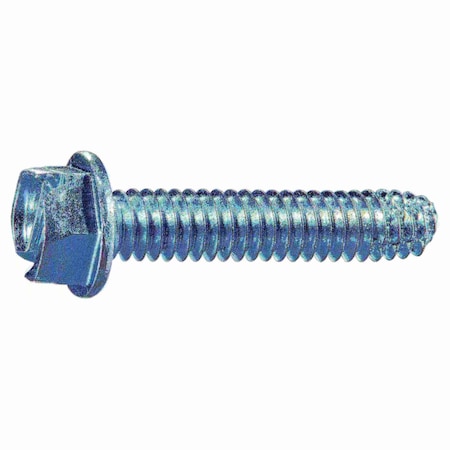 Midwest Fastener Sheet Metal Screw, 1/4" x 1-1/4 in, Zinc Plated Steel Flange Hex Head 12 PK 931783